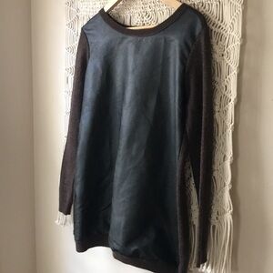 Halogen merino wool and faux leather sz M